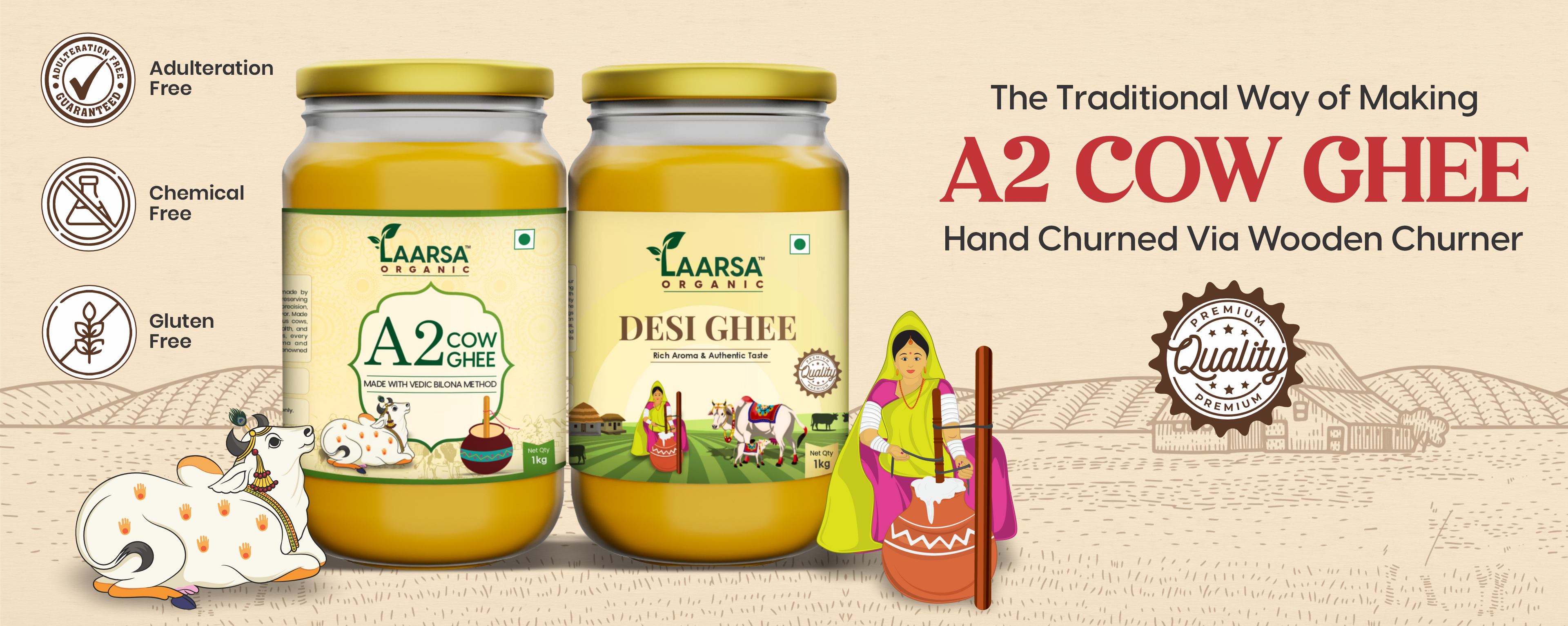 serving traditional made ghee